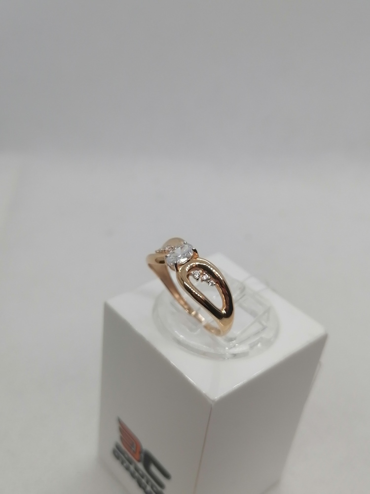 КОЛЬЦО С КАМНЯМИ (Au 585)