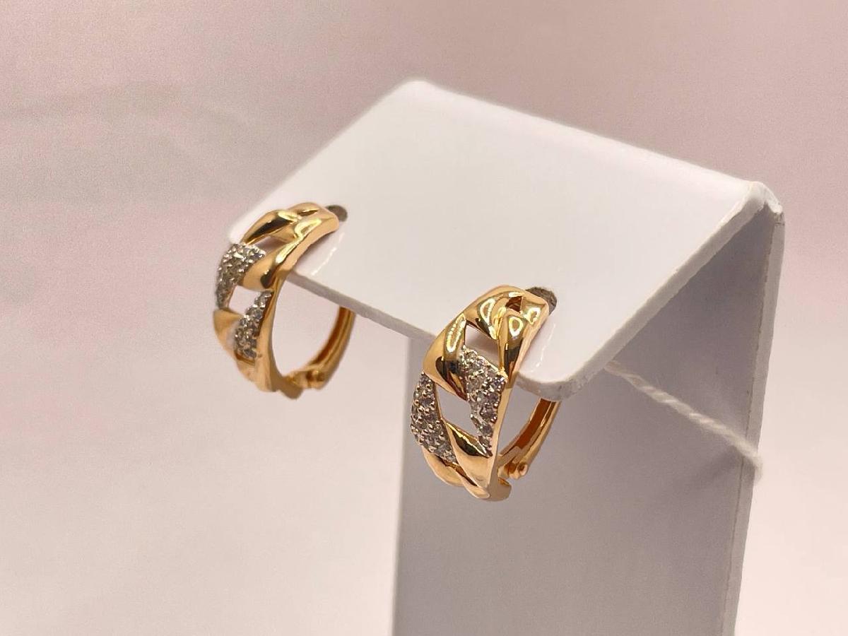 СКМИ585 СЕРЬГИ С КАМНЯМИ (Au 585)