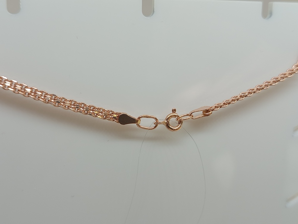 8050202П-55 ЦЕПЬ ПУСТОТЕЛАЯ Бисмарк машинный (Au 585)