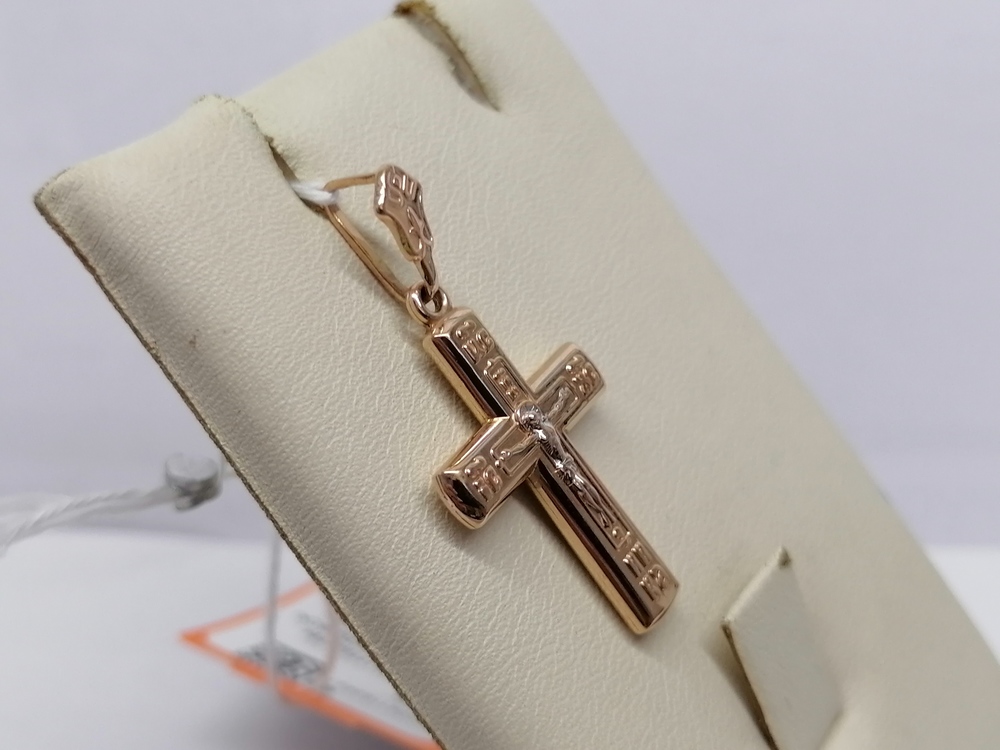 ПОДКБК585 ПОДВЕСКА КРЕСТ БЕЗ КАМНЯ (Au 585)