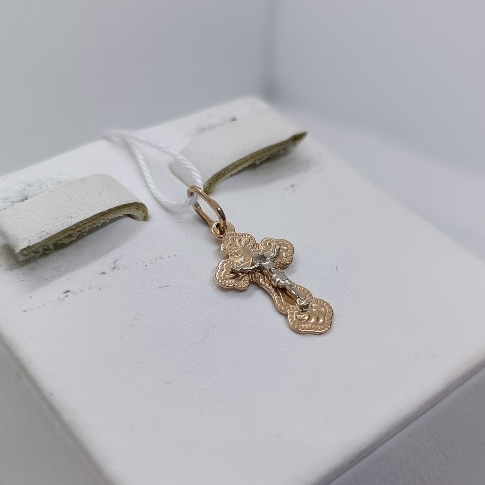 ПОДВЕСКА КРЕСТ БЕЗ КАМНЯ (Au 585)