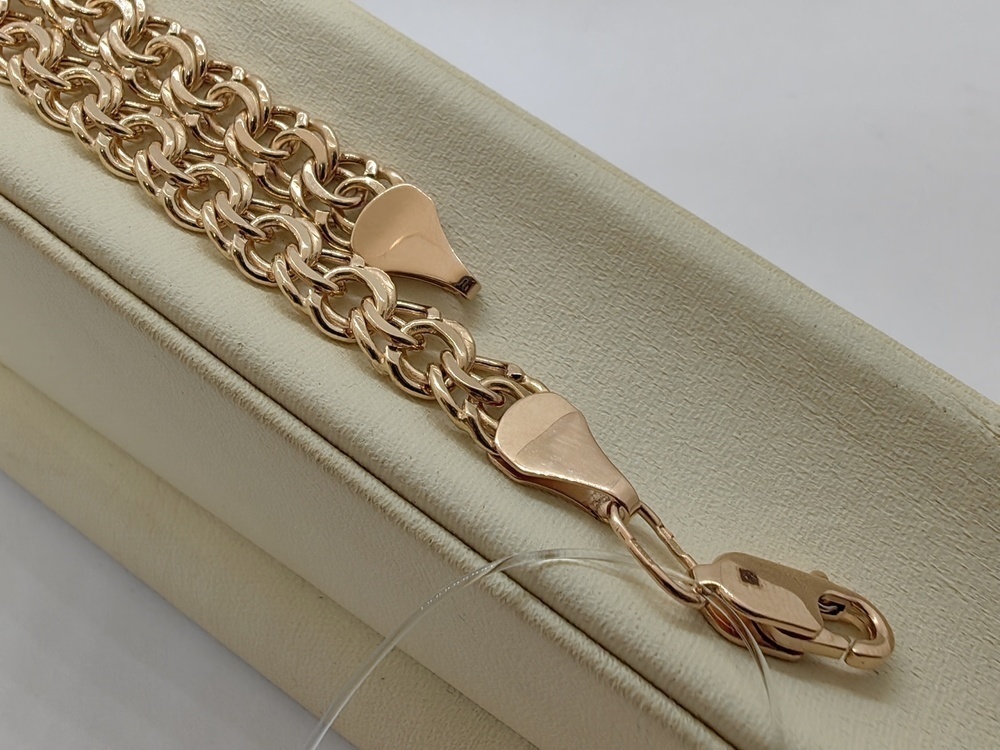 БРАСЛЕТ ПУСТОТЕЛЫЙ Бисмарк (Au 585)