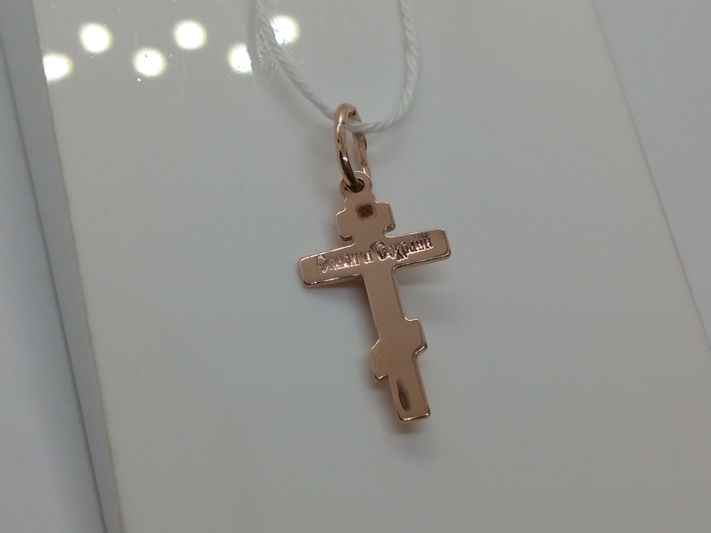 ПОДКБК585 ПОДВЕСКА КРЕСТ БЕЗ КАМНЯ (Au 585)