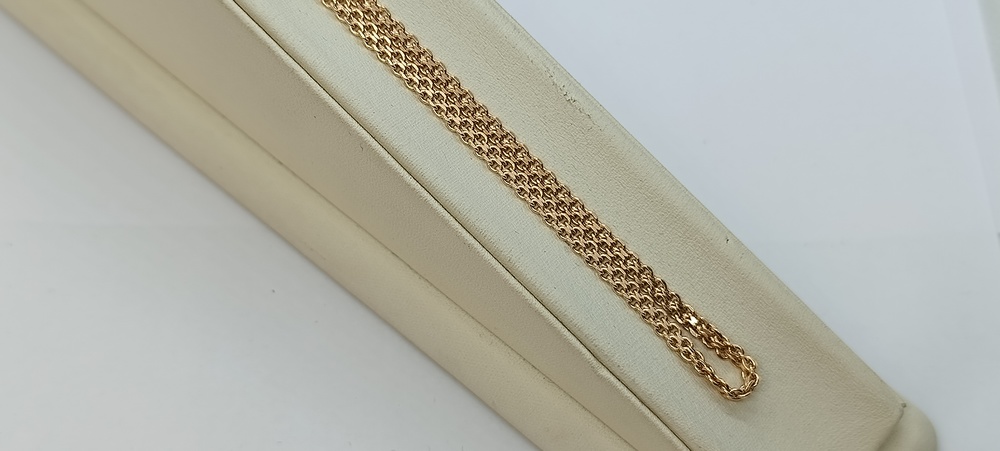 ЦЕПЬ ПУСТОТЕЛАЯ Бисмарк машинный (Au 585)