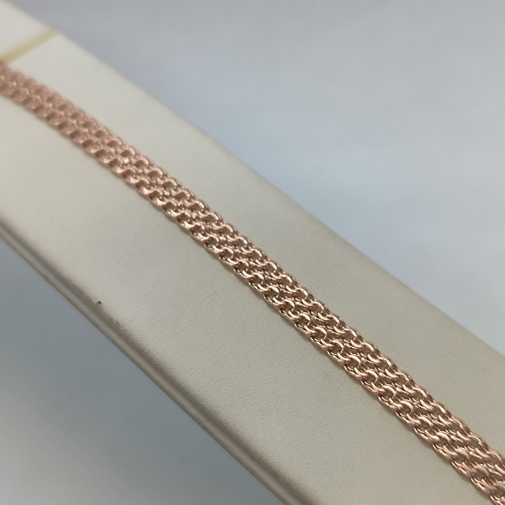 БРАСЛЕТ ПОЛНОВЕСНЫЙ Бисмарк двойной (Au 585)