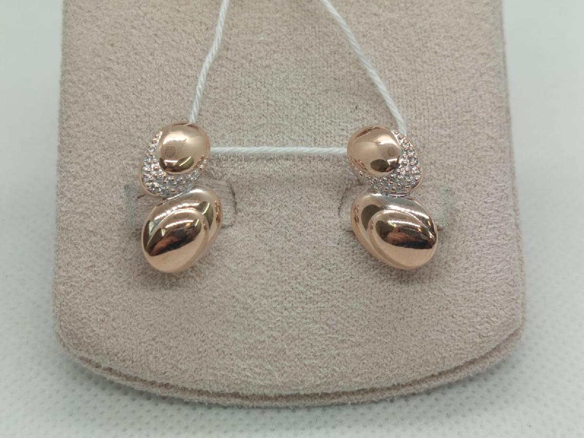 СКМИ585 СЕРЬГИ С КАМНЯМИ (Au 585)