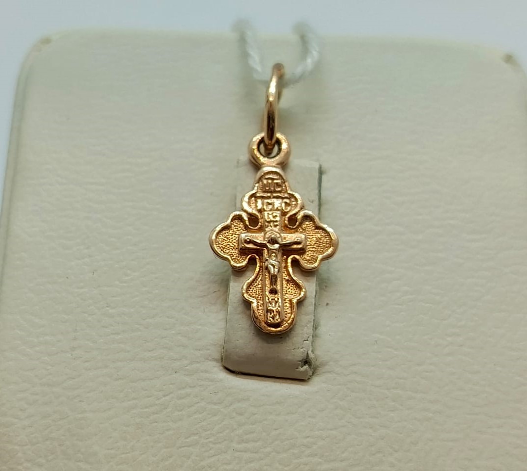 ПОДКБК585 ПОДВЕСКА КРЕСТ БЕЗ КАМНЯ (Au 585)