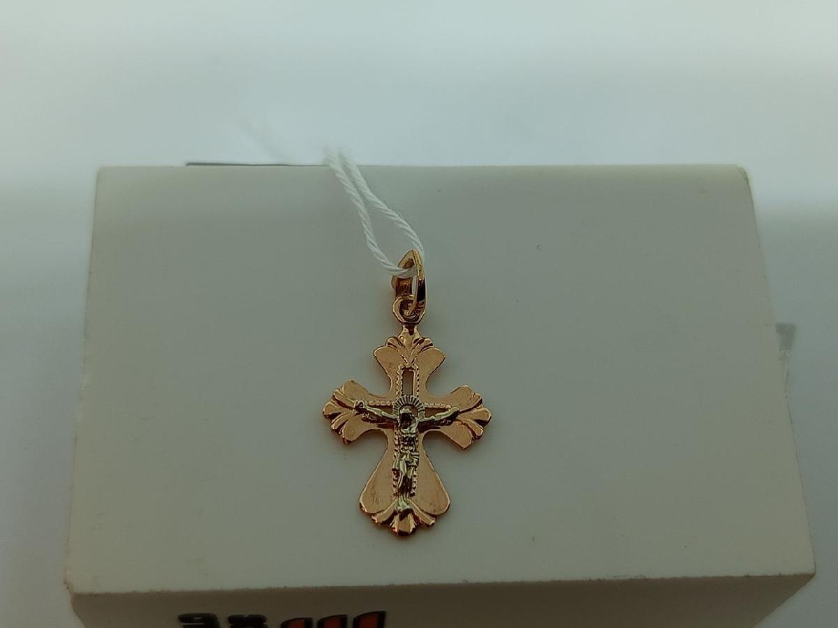 ПОДВЕСКА КРЕСТ БЕЗ КАМНЯ (Au 585)