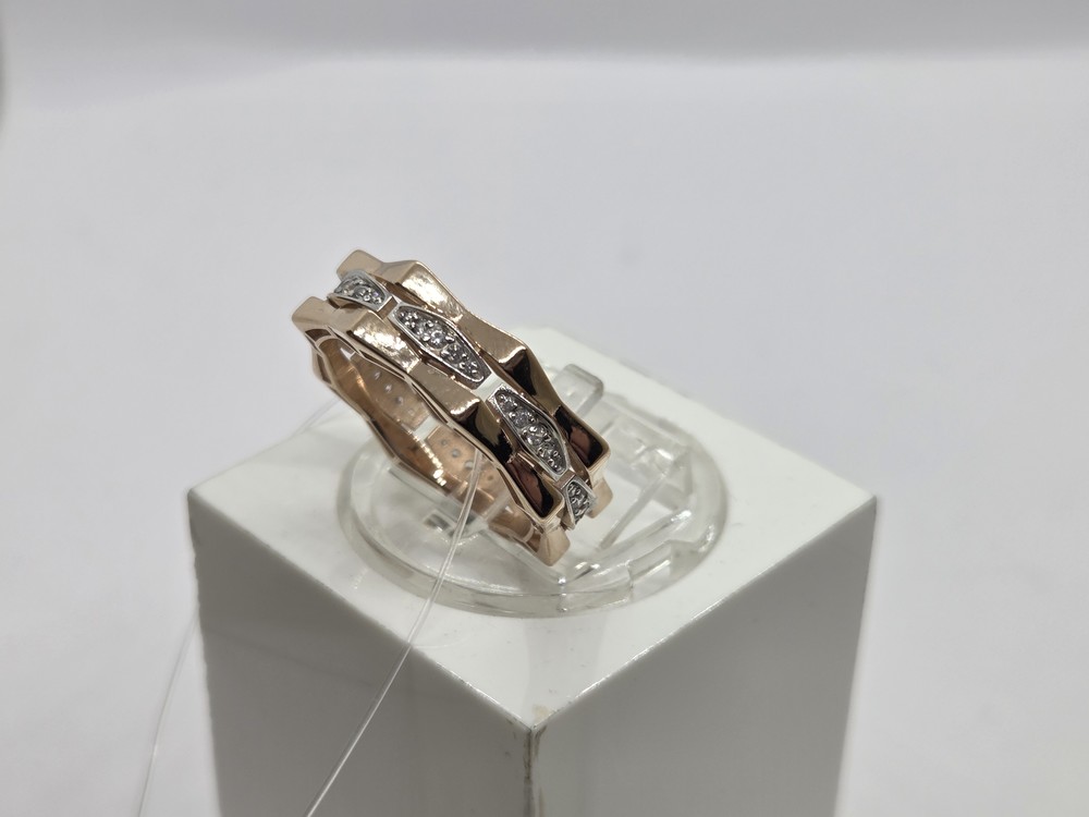 КОЛЬЦО С КАМНЯМИ (Au 585)