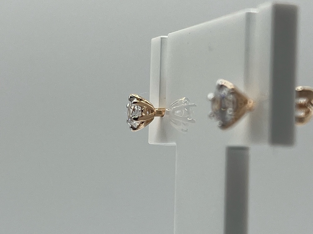 СЕРЬГИ ПУСЕТЫ с камнем (Au 585)