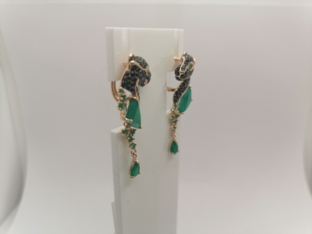 726829 СЕРЬГИ С КАМНЯМИ (Au 585)