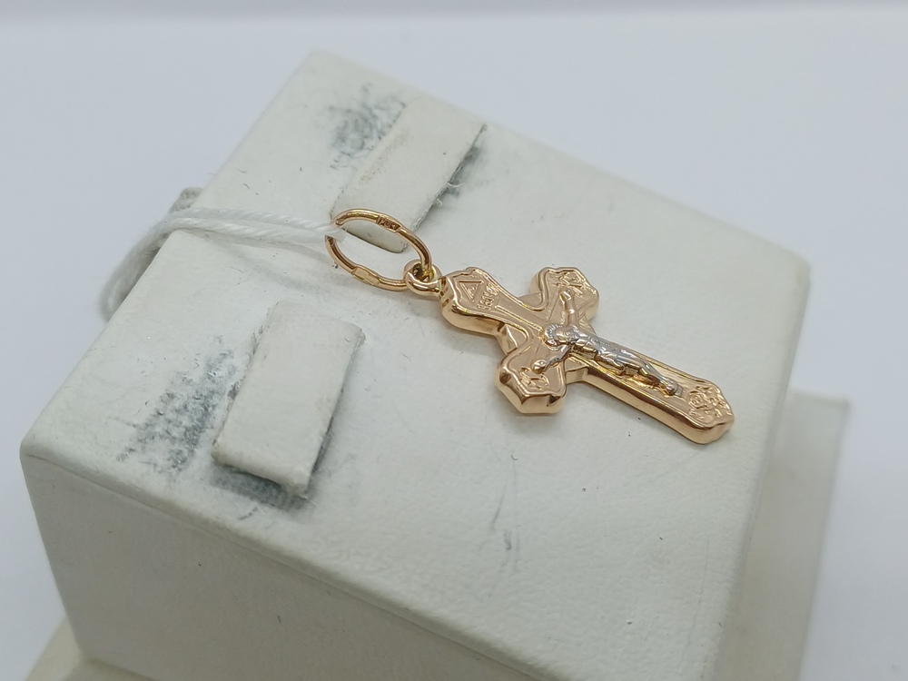 ПОДВЕСКА КРЕСТ БЕЗ КАМНЯ (Au 585)