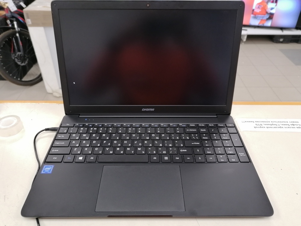 Ноутбук DIGMA EVE 15 P417; Celeron N4000, Intel UHD Graphics, 8 Гб, 250 Гб, Нет