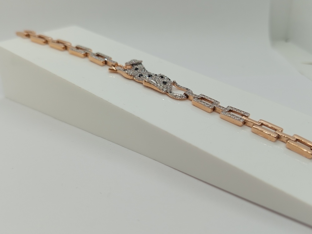 БРАСЛЕТ ФАНТАЗИЯ с камнями (Au 585)