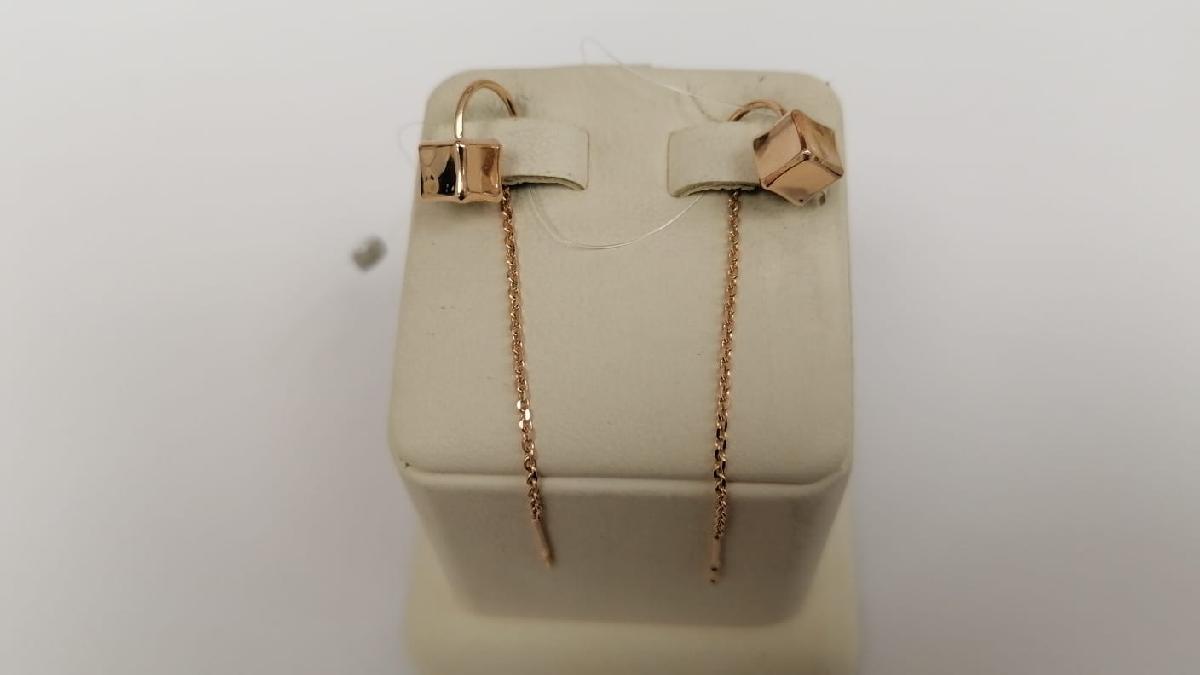 СЕРЬГИ ПРОДЕВКИ без камня (Au 585)