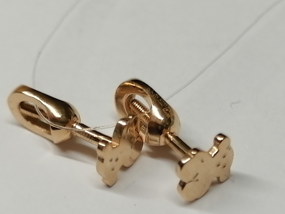 СЕРЬГИ ПУСЕТЫ без камня (Au 585)