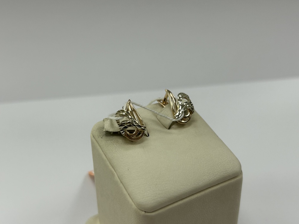 СБКМ585 СЕРЬГИ БЕЗ КАМНЯ (Au 585)