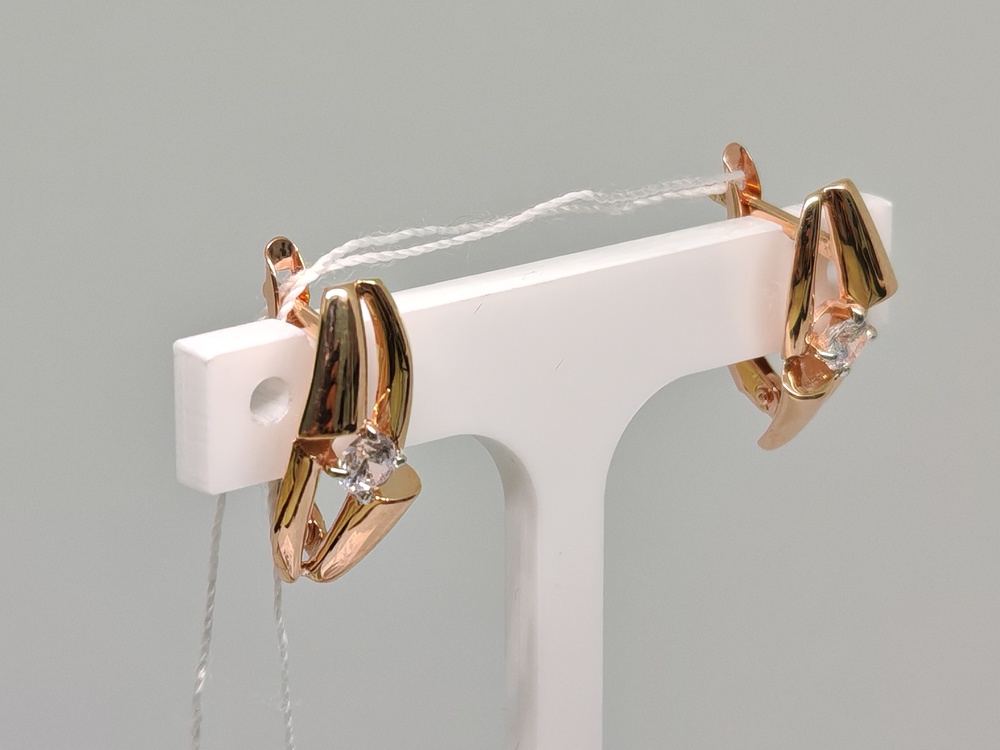 СЕРЬГИ С КАМНЕМ (Au 585)