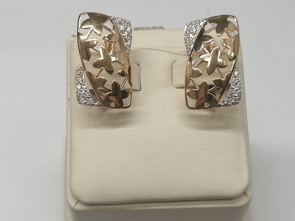 СЕРЬГИ С КАМНЯМИ (Au 585)