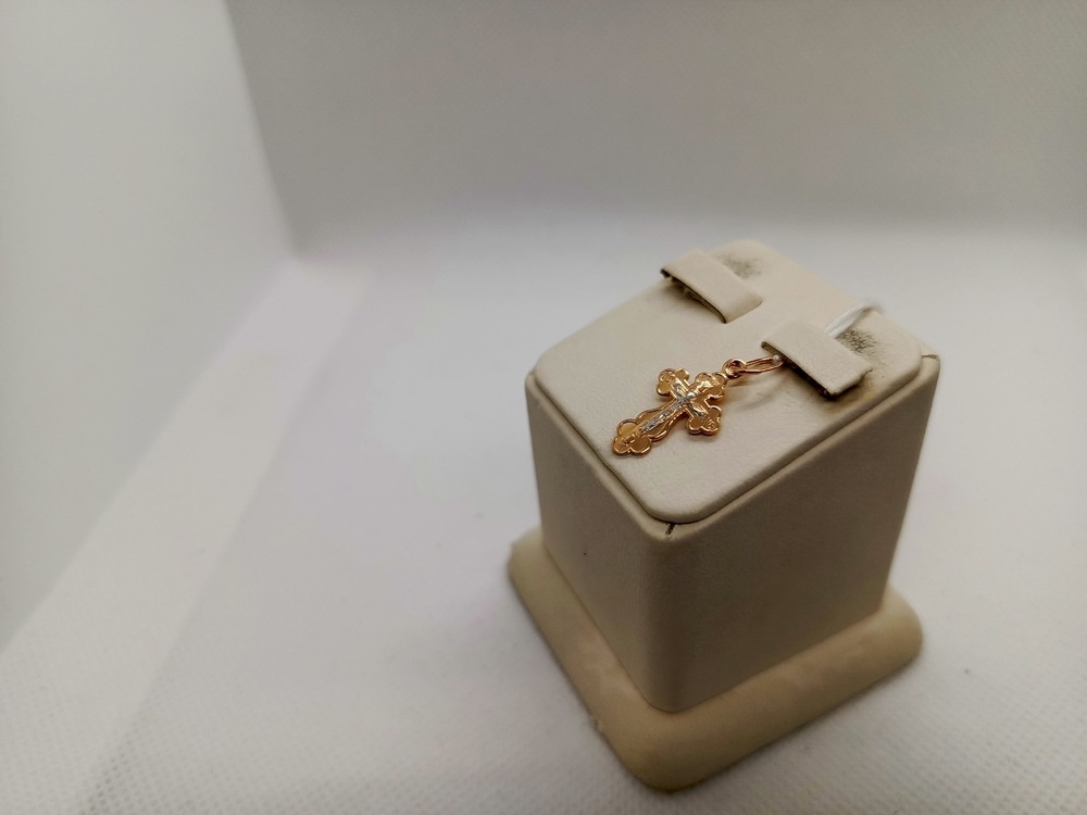 ПОДКБК585 ПОДВЕСКА КРЕСТ БЕЗ КАМНЯ (Au 585)