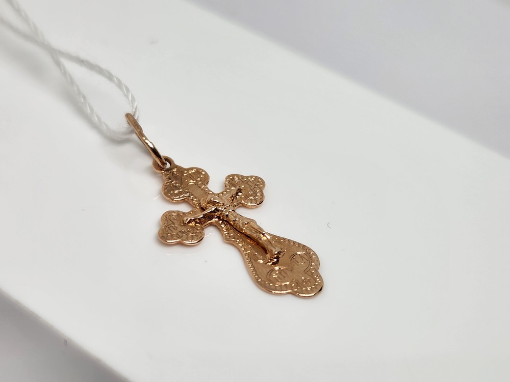 ПОДКБК585 ПОДВЕСКА КРЕСТ БЕЗ КАМНЯ (Au 585)