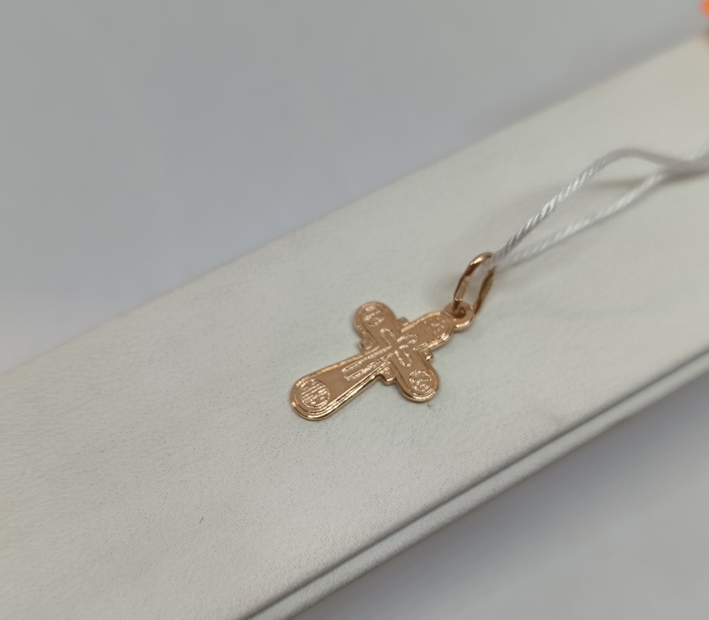 ПОДКБК585 ПОДВЕСКА КРЕСТ БЕЗ КАМНЯ (Au 585)