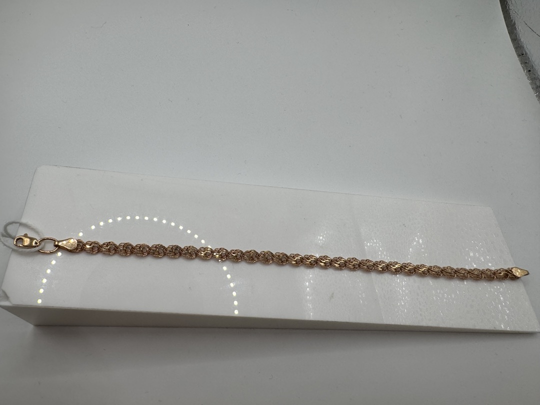 Роза Б040 БРАСЛЕТ ПУСТОТЕЛЫЙ Роза (Au 585)