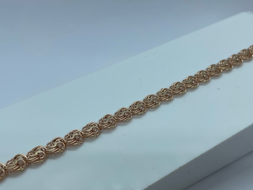 Роза Б050 БРАСЛЕТ ПУСТОТЕЛЫЙ Роза (Au 585)