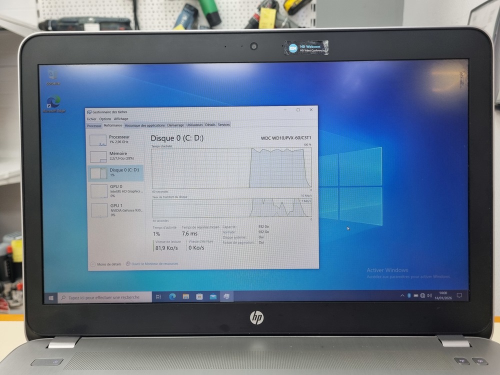 Ноутбук HP; Core i5-7200U, GeForce 930MX, 8 Гб, 1 Tb, Нет