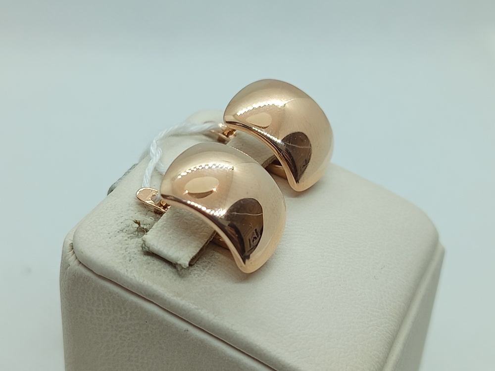 СБКМ585 СЕРЬГИ БЕЗ КАМНЯ (Au 585)