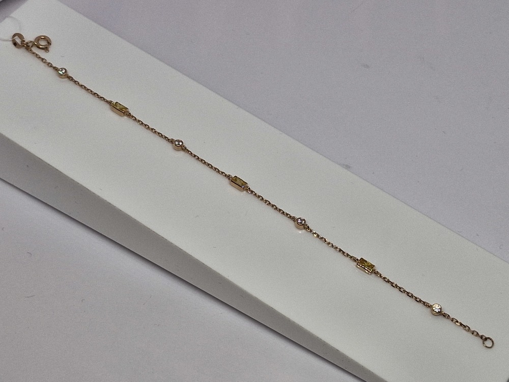 БРАСЛЕТ ФАНТАЗИЯ с камнями (Au 585)