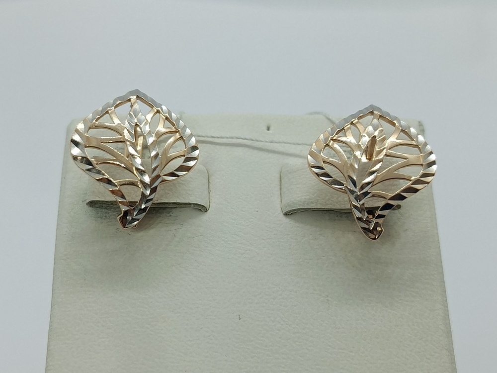 СБКМ585 СЕРЬГИ БЕЗ КАМНЯ (Au 585)