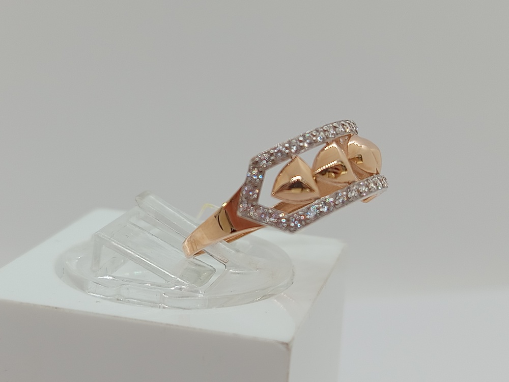 КОЛЬЦО С КАМНЯМИ (Au 585)