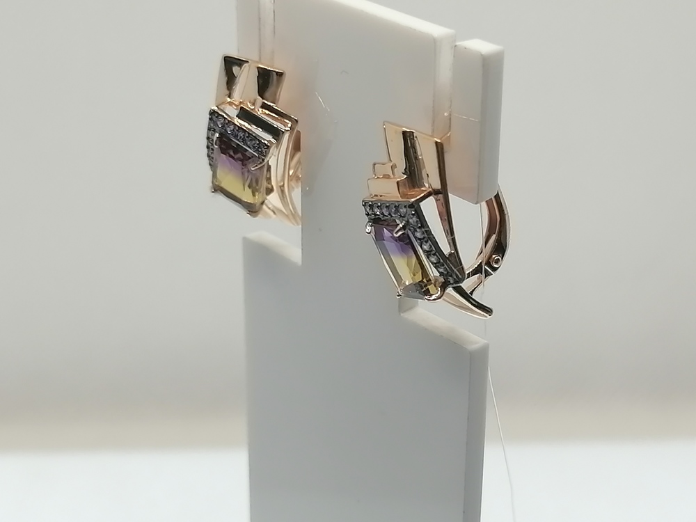 СЕРЬГИ АМЕТРИН (Au 585)