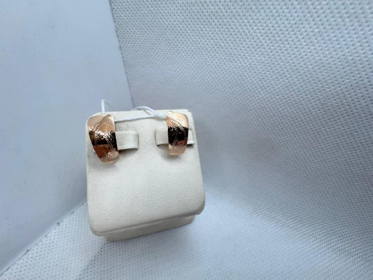 СБКМ585 СЕРЬГИ БЕЗ КАМНЯ (Au 585)