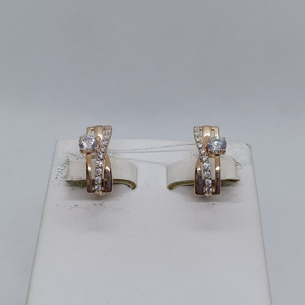 СКМИ585 СЕРЬГИ С КАМНЯМИ (Au 585)