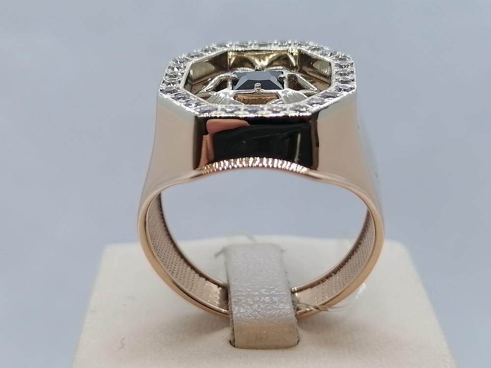 КОЛЬЦО ПЕЧАТКА с камнями (Au 585)