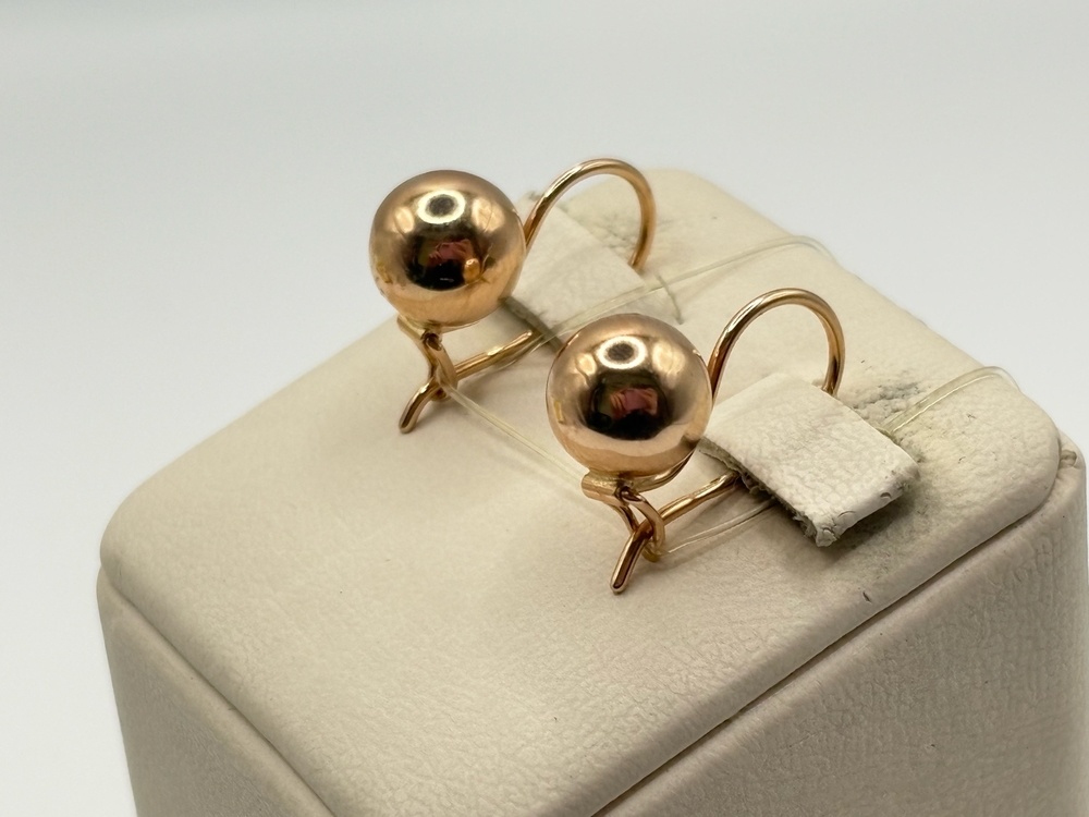 20508 СЕРЬГИ ПЕТЕЛЬКА без камня (Au 585)