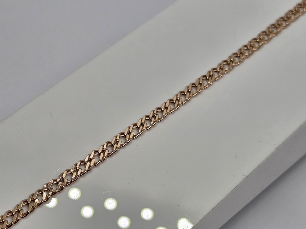 БРАСЛЕТ ПУСТОТЕЛЫЙ Ромб двойной (Au 585)