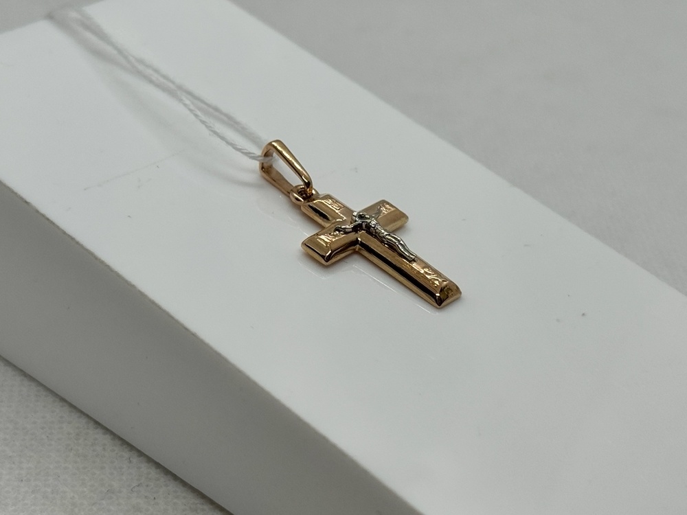 ПОДКБК585 ПОДВЕСКА КРЕСТ БЕЗ КАМНЯ (Au 585)