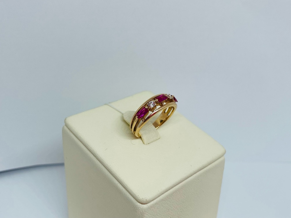 КОЛКМИ585 КОЛЬЦО С КАМНЯМИ (Au 585)