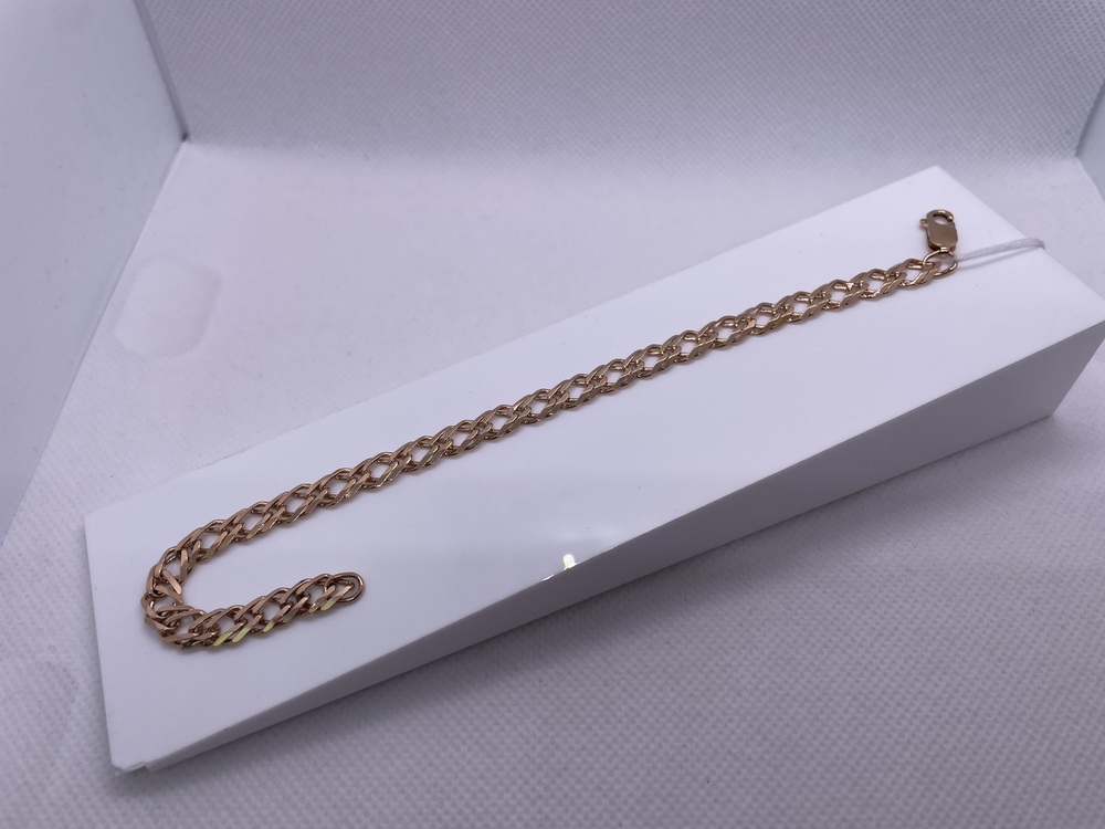 БРАСЛЕТ ПОЛНОВЕСНЫЙ Ромб двойной Au 585