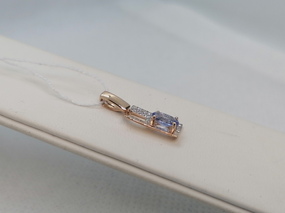 ПОДВЕСКА ТАНЗАНИТ с камнями (Au 585)