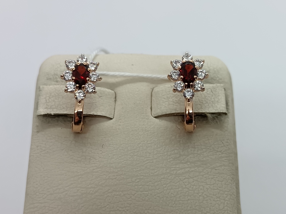 СКМИ585 СЕРЬГИ С КАМНЯМИ (Au 585)