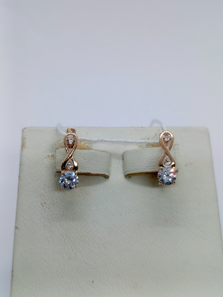 СКМИ585 СЕРЬГИ С КАМНЯМИ (Au 585)