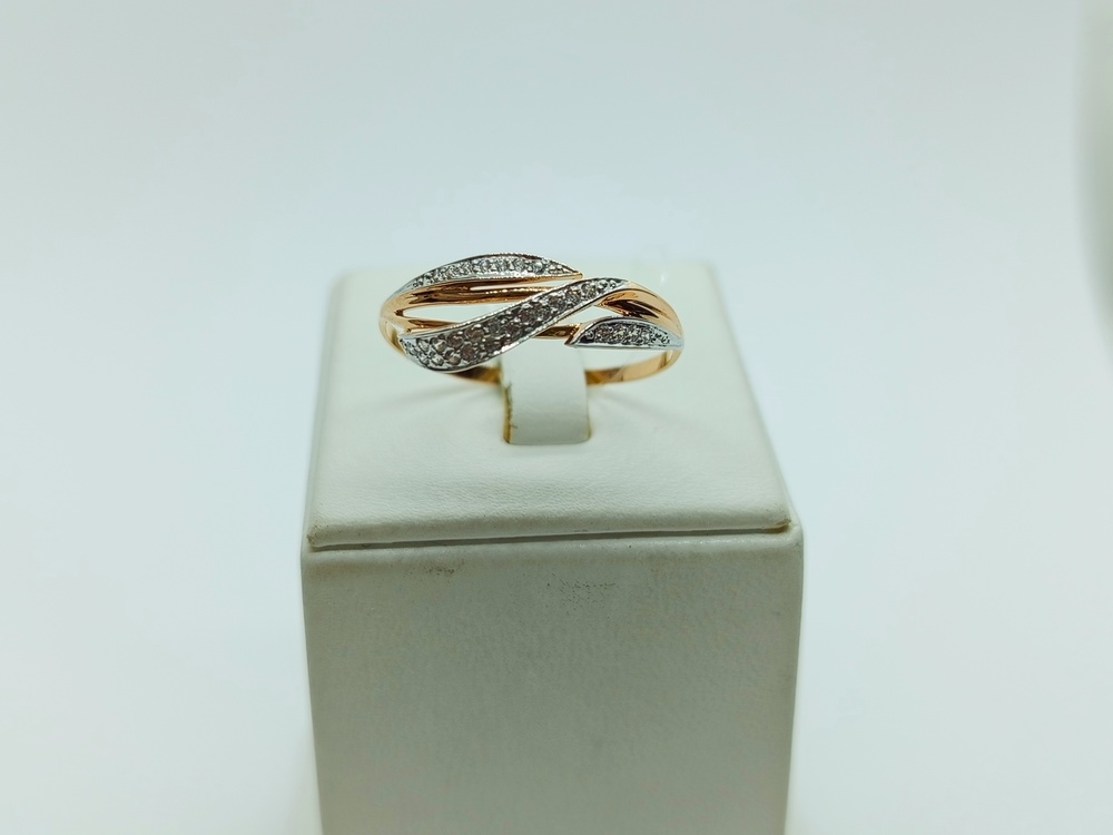 КОЛЬЦО С КАМНЯМИ (Au 585)