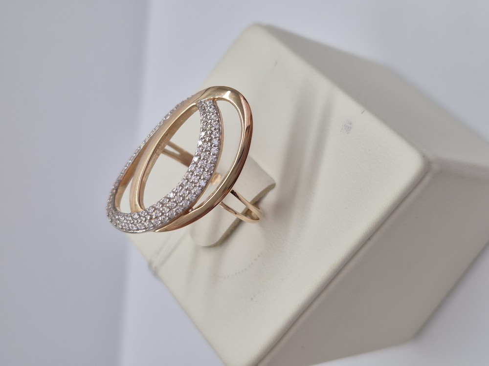 КОЛЬЦО С КАМНЯМИ (Au 585)