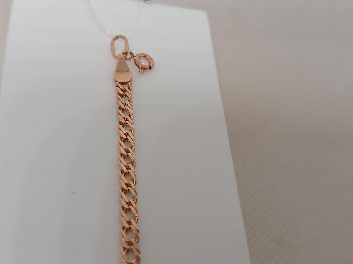 БРАСЛЕТ ПУСТОТЕЛЫЙ Бисмарк машинный (Au 585)