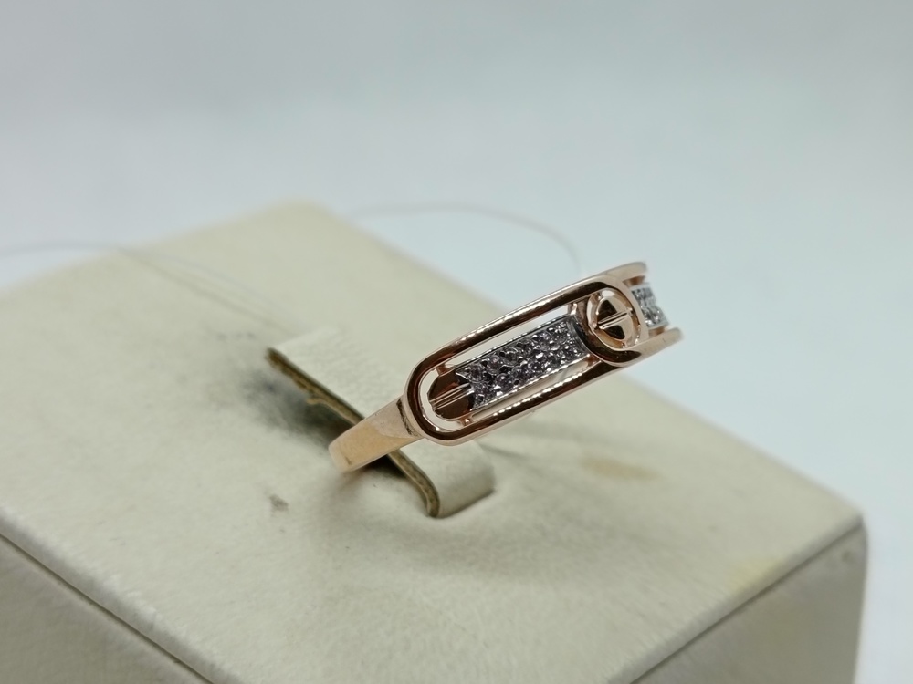 КОЛЬЦО С КАМНЯМИ (Au 585)