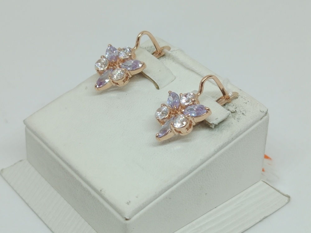 СКМИ585 СЕРЬГИ С КАМНЯМИ (Au 585)